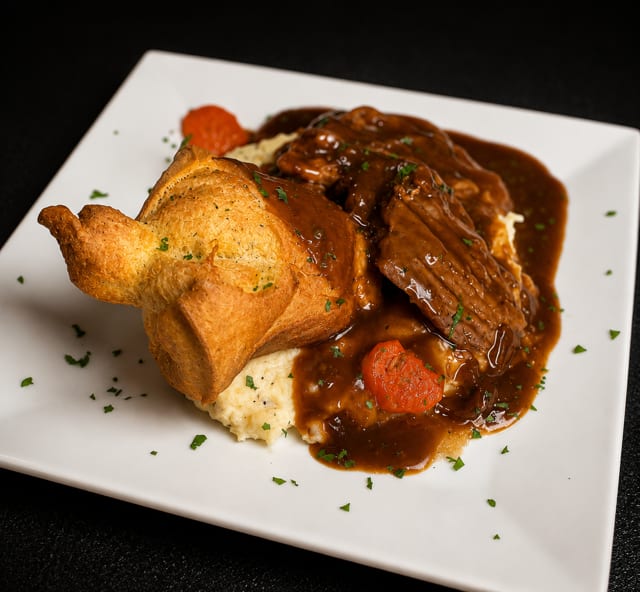 Pot Roast with Yorkshire Pudding.