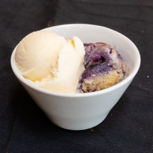 Cobbler of the Day with Ice Cream.