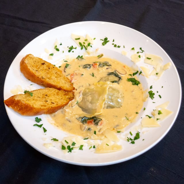 Spinach Feta Ravioli.