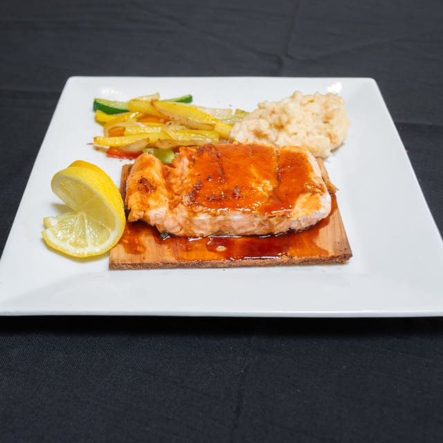 Cedar Plank Salmon.